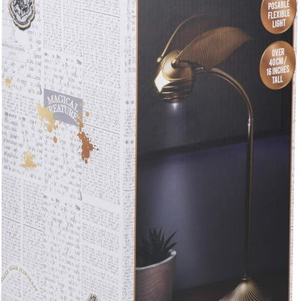 Golden Snitch Posable Desk Lamp - Officially Licensed Harry Potter Light for Bedside Table Reading, Flexible Neck