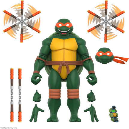 Super 7 ULTIMATES! Teenage Mutant Ninja Turtles Michelangelo - 7" TMNT Action Figure with Accessories