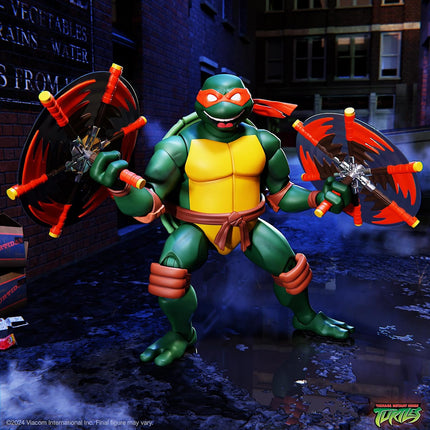 Super 7 ULTIMATES! Teenage Mutant Ninja Turtles Michelangelo - 7" TMNT Action Figure with Accessories