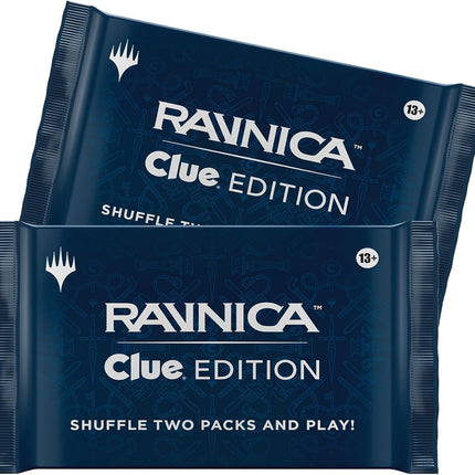 Magic: The Gathering Ravnica: Clue Edition - 3-4 Player Murder Mystery Card Game (Includes 8 Ready-to-Play Boosters, 21 Evidence Cards, 1 Foil Shock Land, and Detective Game Accessories) (ENGLISH EDITION)