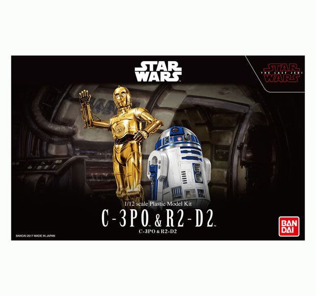 Bandai Hobby - 1/12 Star Wars C-3PO & R2-D2, Model Kit