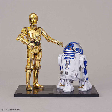 Bandai Hobby - 1/12 Star Wars C-3PO & R2-D2, Model Kit