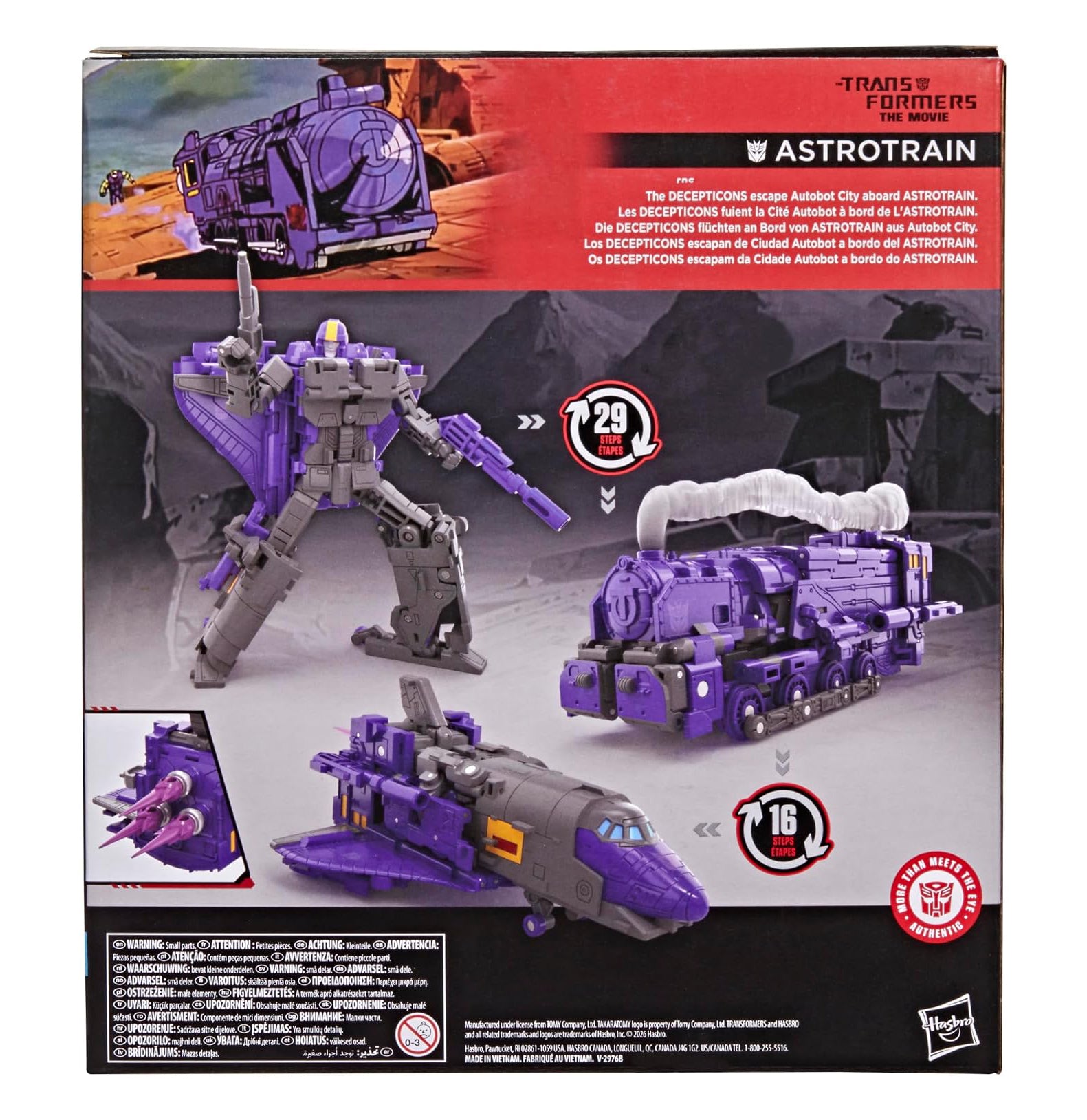 Transformers Studio Series The The Movie Astrotrain, Leader Class 6.75-Inch Converting Action Figure