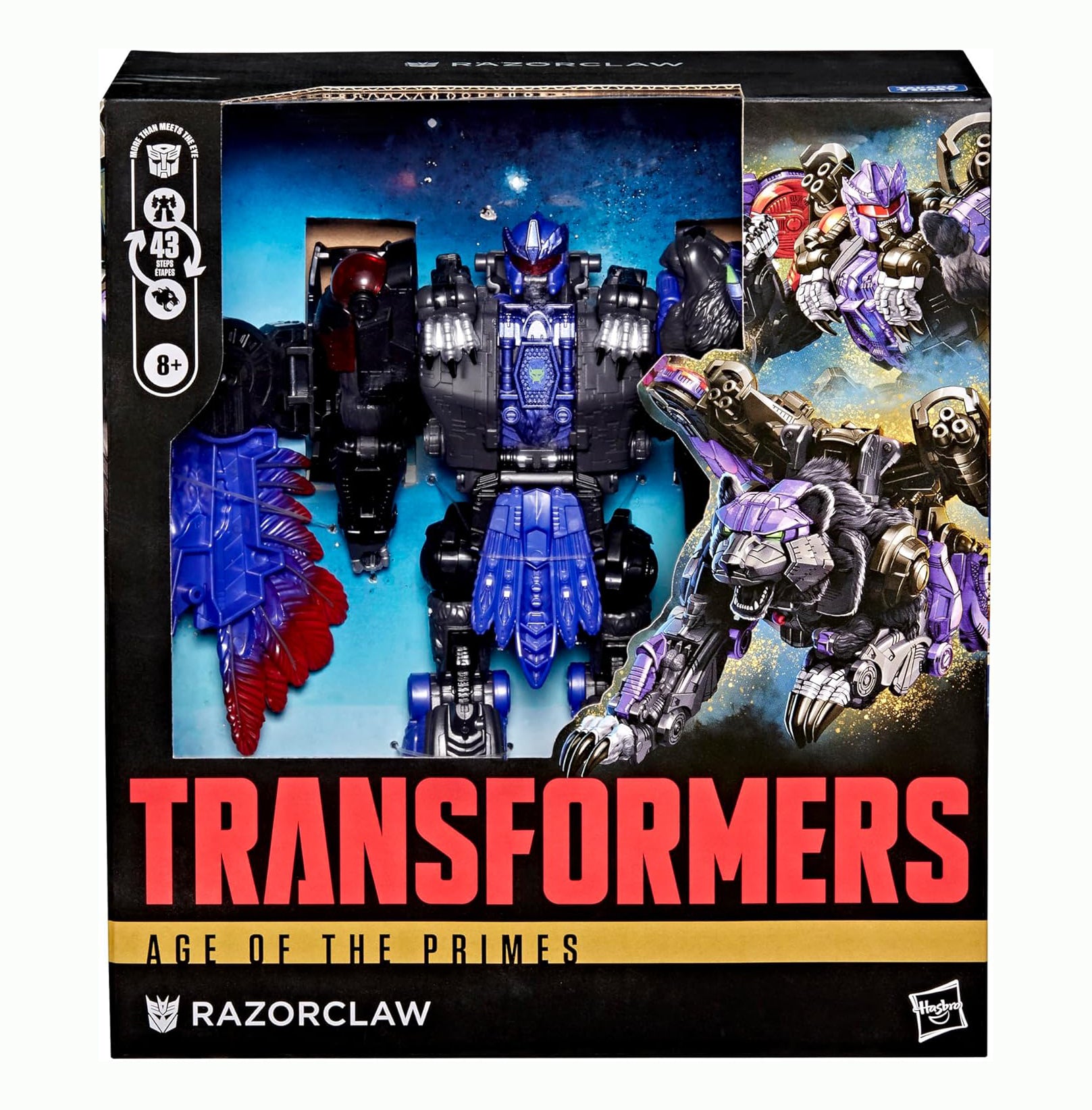 Transformers Age of The Primes Razorclaw, Leader Class 7.5-Inch Converting Action Figure