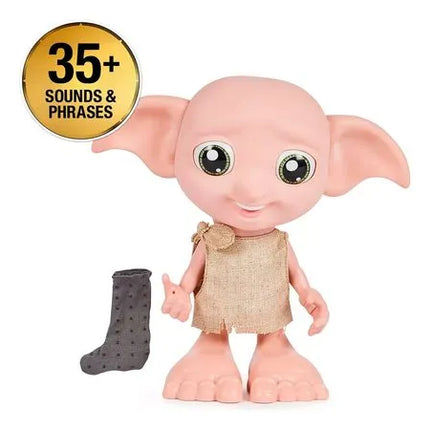 Harry Potter, Interactive Magical Dobby Elf Doll with Sock, over 30 Sounds & Phrases, 8.5-inch