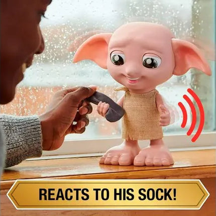 Harry Potter, Interactive Magical Dobby Elf Doll with Sock, over 30 Sounds & Phrases, 8.5-inch