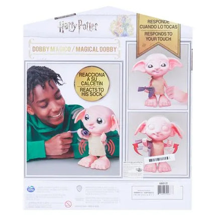 Harry Potter, Interactive Magical Dobby Elf Doll with Sock, over 30 Sounds & Phrases, 8.5-inch