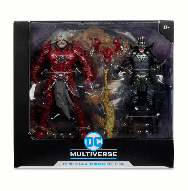 McFarlane Toys - DC Multiverse Batman Who Laughs (Knight Armor) & The Merciless (Dark Multiverse) 7in Figures and Mega Figure 2-pack