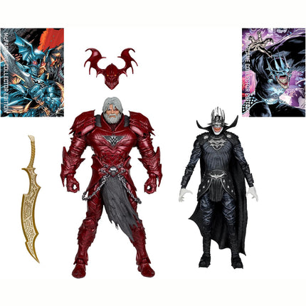 McFarlane Toys - DC Multiverse Batman Who Laughs (Knight Armor) & The Merciless (Dark Multiverse) 7in Figures and Mega Figure 2-pack