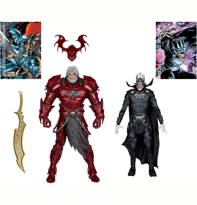 McFarlane Toys - DC Multiverse Batman Who Laughs (Knight Armor) & The Merciless (Dark Multiverse) 7in Figures and Mega Figure 2-pack