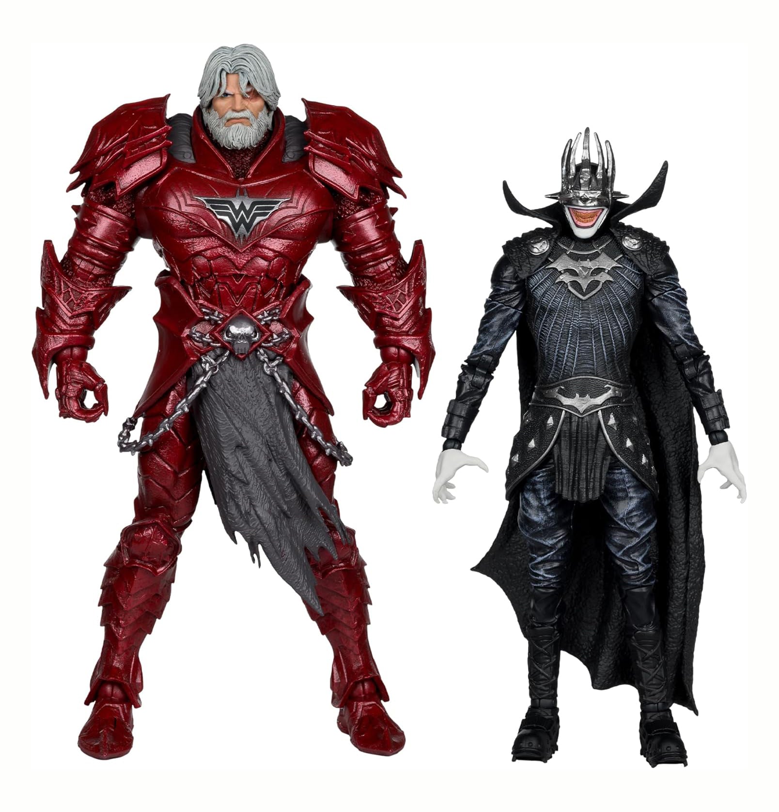 McFarlane Toys - DC Multiverse Batman Who Laughs (Knight Armor) & The Merciless (Dark Multiverse) 7in Figures and Mega Figure 2-pack