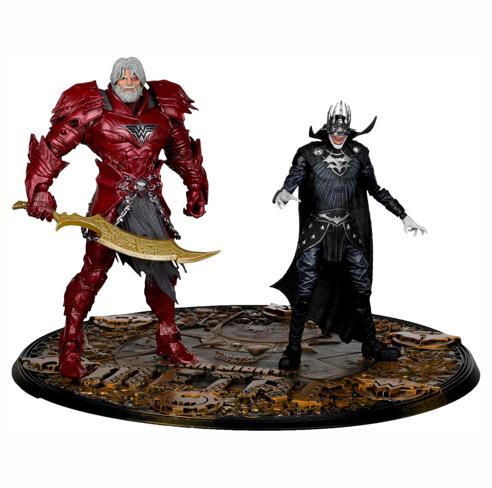 McFarlane Toys - DC Multiverse Batman Who Laughs (Knight Armor) & The Merciless (Dark Multiverse) 7in Figures and Mega Figure 2-pack