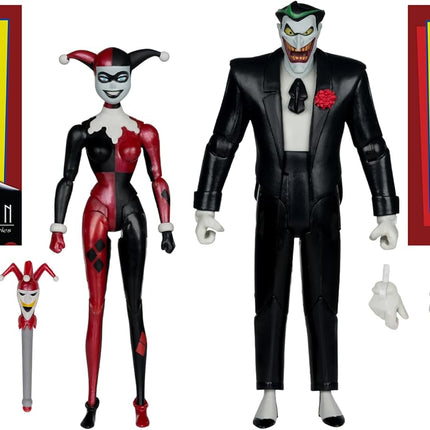 McFarlane Toys - Batman: The Animated Series Harley Quinn and The Joker (Mad Love 2 Pack) 6in Action Figures Gold Label