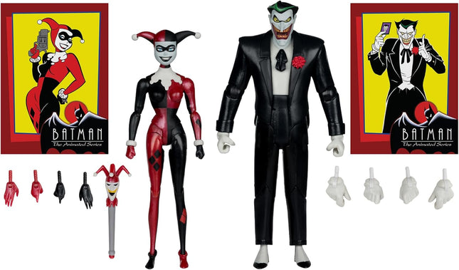 McFarlane Toys - Batman: The Animated Series Harley Quinn and The Joker (Mad Love 2 Pack) 6in Action Figures Gold Label