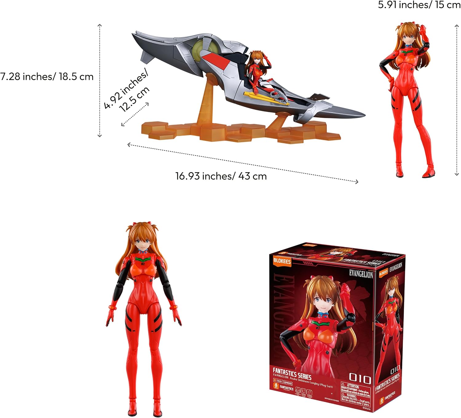 BLOKEES - Fantastics Series, Evangelion, Asuka Shikinami Langley with Entry Plug Interior, Model Kit