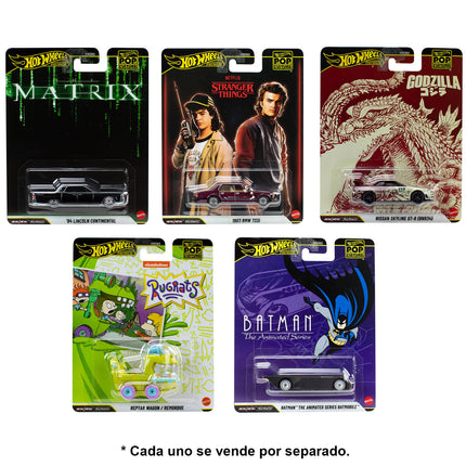 Hot Wheels Premium POP Culture 1:64 Scale 2026 Mix 1 Collectible Die Cast Metal Toy Cars Model with Rubber Real Riders