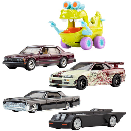 Hot Wheels Premium POP Culture 1:64 Scale 2026 Mix 1 Collectible Die Cast Metal Toy Cars Model with Rubber Real Riders