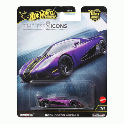 Hot Wheels Premium Car Culture Collectible Toy Car, 1:64 Scale Die-Cast Timeless Icons Vehicle with Real Riders Tires