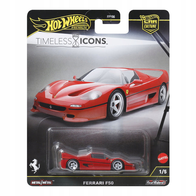Hot Wheels Premium Car Culture Collectible Toy Car, 1:64 Scale Die-Cast Timeless Icons Vehicle with Real Riders Tires