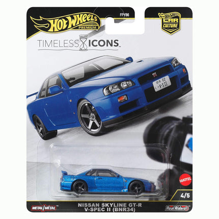 Hot Wheels Premium Car Culture Collectible Toy Car, 1:64 Scale Die-Cast Timeless Icons Vehicle with Real Riders Tires