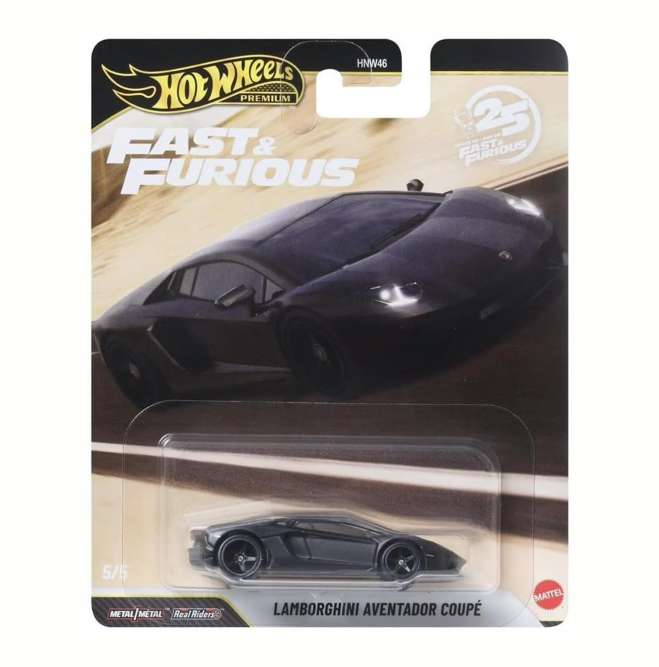 Hot Wheels Premium 1:64 Scale Fast & Furious Collectible Die Cast Metal Toy Cars Model with Rubber Real Riders