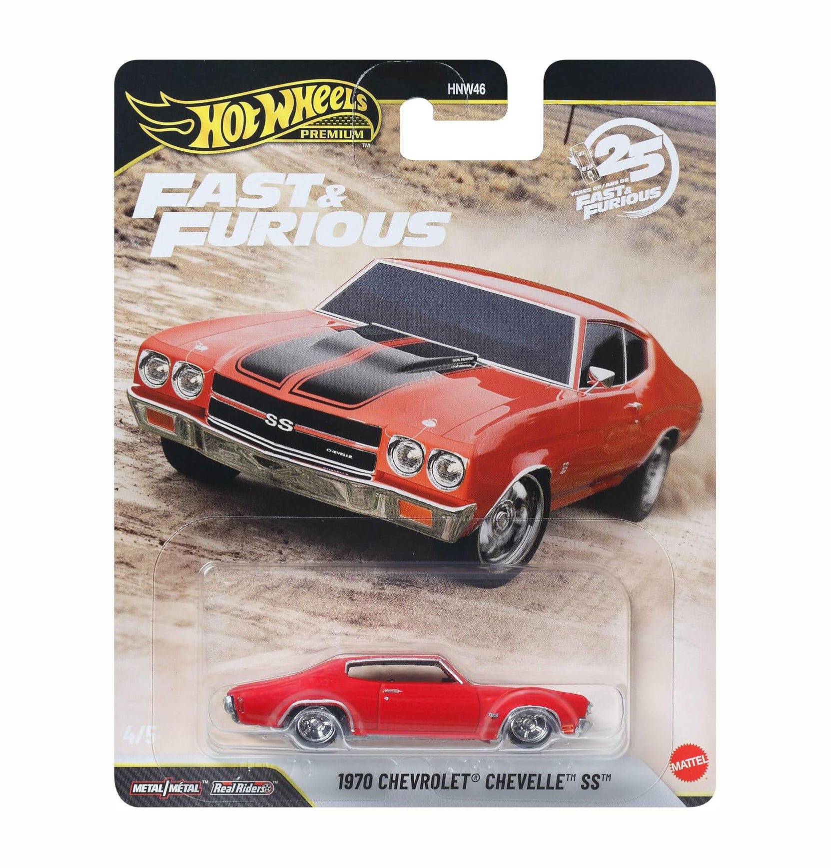 Hot Wheels Premium 1:64 Scale Fast & Furious Collectible Die Cast Metal Toy Cars Model with Rubber Real Riders