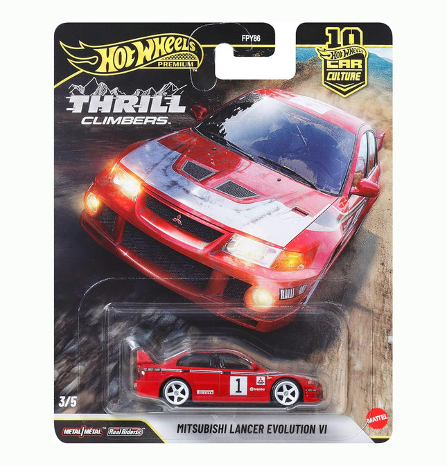 Hot Wheels Car Culture Premium 1:64 Scale Thrill Climbers Die-Cast Toy with Real Riders