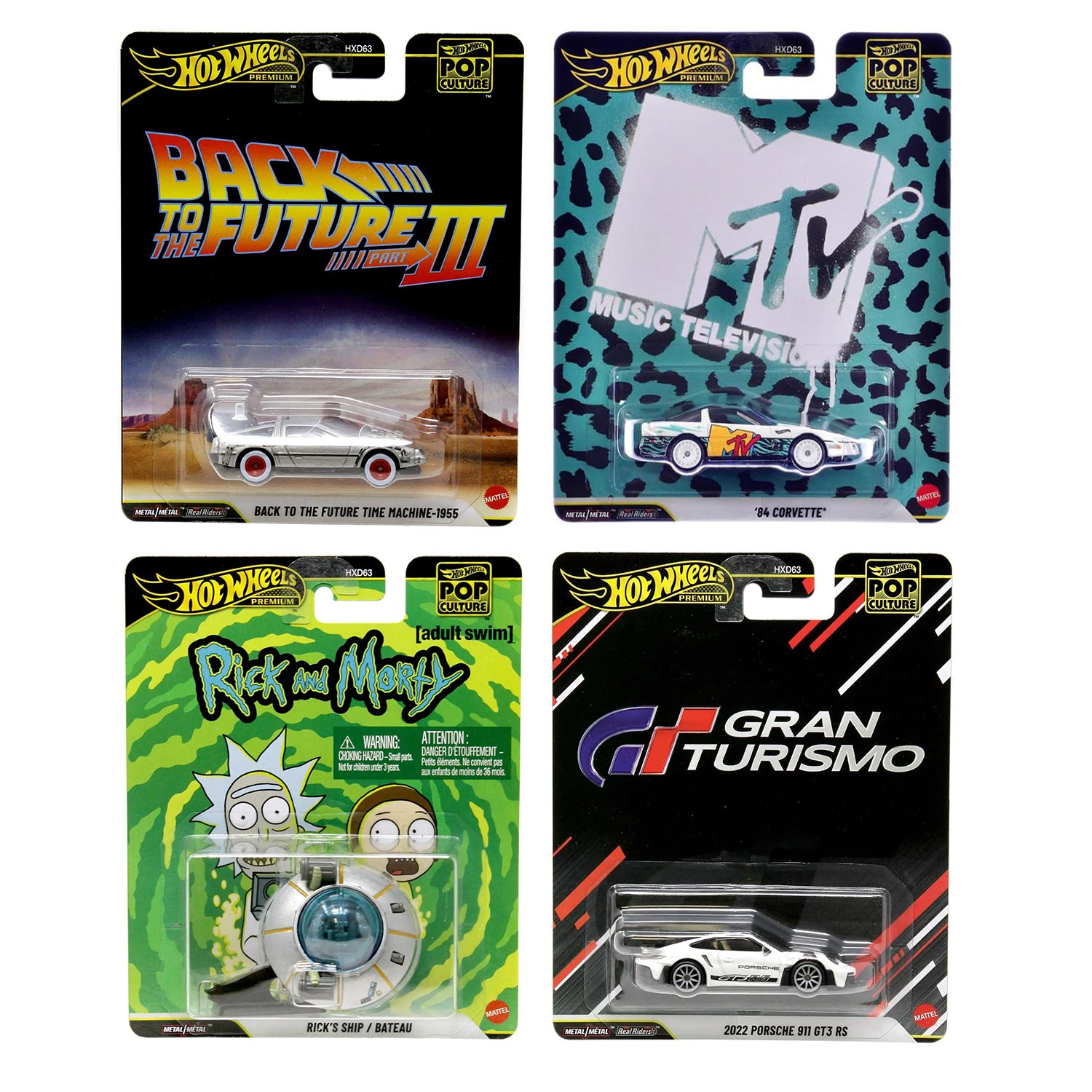 Hot Wheels Premium 1:64 Scale POP Culture Die Cast Metal Toy Cars Model Real Riders