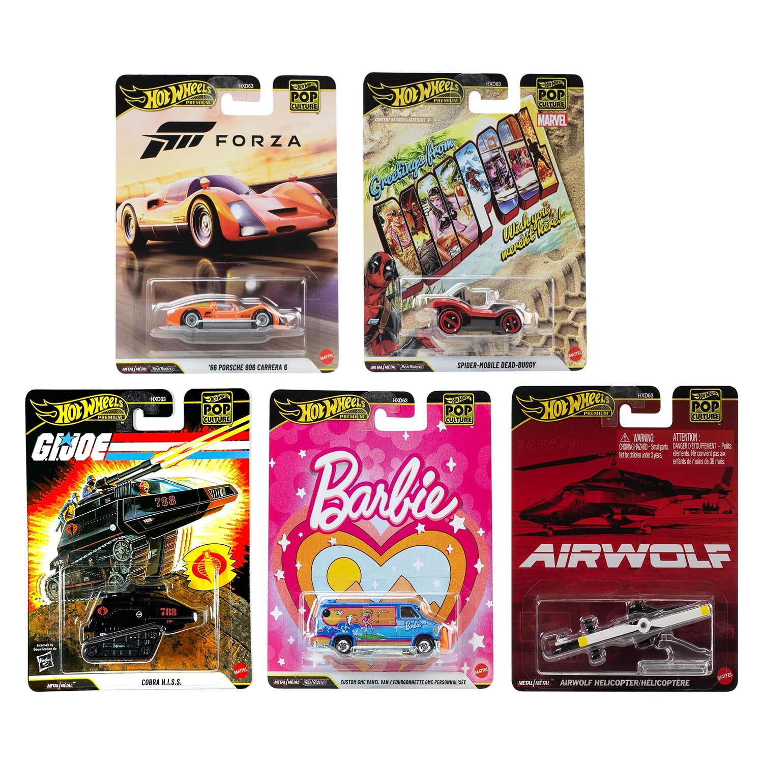 Hot Wheels Premium 1:64 Scale Culture POP Collectible Die Cast Metal Toy Cars Model Real Riders
