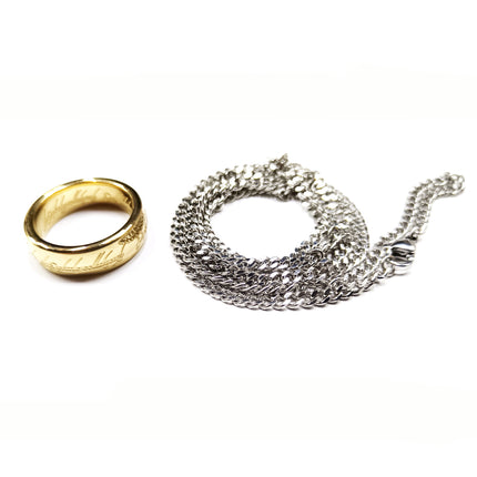 Lord of The Rings "One Ring" and Chain Pendant