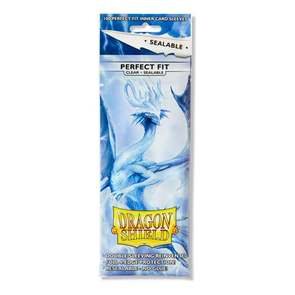 Dragon Shield Sealable Perfect Fit Inner Card Sleeves - Clear 100 Count