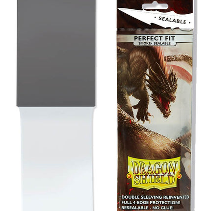 Dragon Shield Sealable Perfect Fit Inner Card Sleeves - Smoke 100 Count