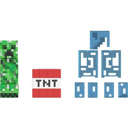 Minecraft Diamond Level Creeper Action Figure & Die-Cast Accessories, Collectible Toy, 5.5 Inch