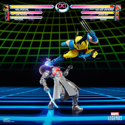 Marvel Legends Series Gamerverse Wolverine vs Marvel's Silver Samurai, Retro Video Game -Inspired Collectible 6-Inch Action Figures 2-Pack