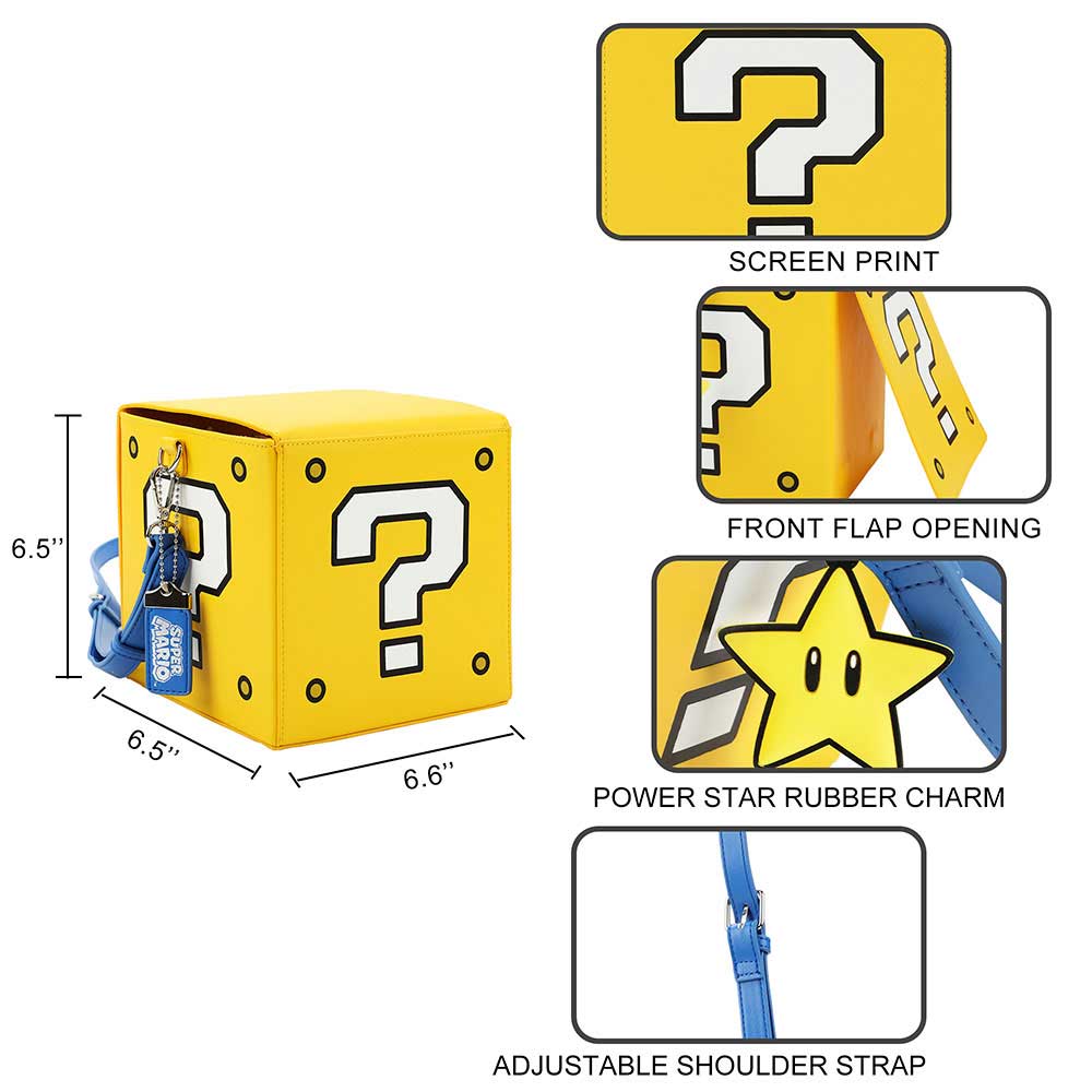 Super Mario Mystery Block Shaped Crossbody