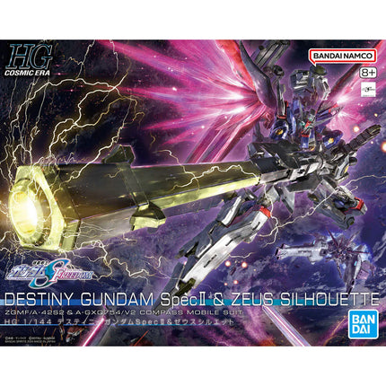 Bandai Hobby - 1/144 HG #258 Gundam Seed Freedom - ZGMF/A-42S2 & A-GXQ754/V2 Destiny Gundam Specs II & Zeus Silhouette Model Kits