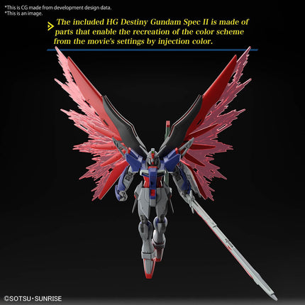 Bandai Hobby - 1/144 HG #258 Gundam Seed Freedom - ZGMF/A-42S2 & A-GXQ754/V2 Destiny Gundam Specs II & Zeus Silhouette Model Kits