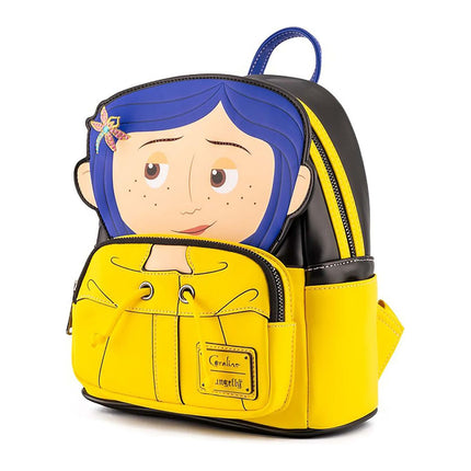 Loungefly Laika Coraline Raincoat Cosplay Womens Mini Backpack (Entertainment Earth Exclusive)