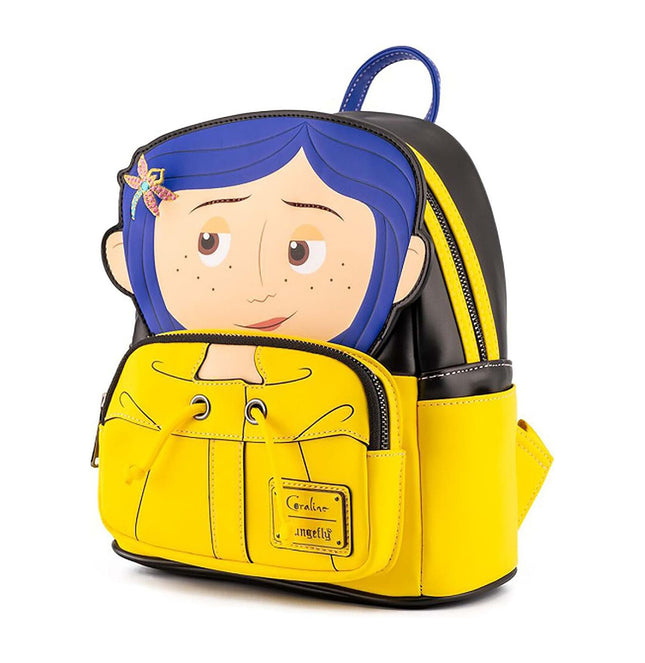Loungefly Laika Coraline Raincoat Cosplay Womens Mini Backpack (Entertainment Earth Exclusive)