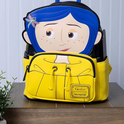 Loungefly Laika Coraline Raincoat Cosplay Womens Mini Backpack (Entertainment Earth Exclusive)