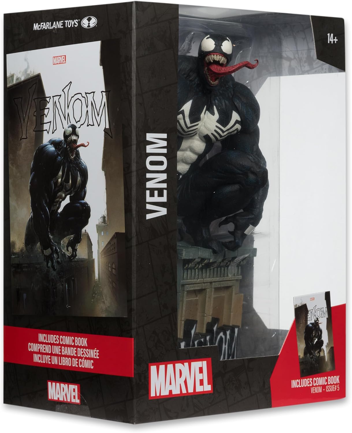 McFarlane Toys - Marvel Venom 1:6th Scale Collectible with Scene & Comic (Venom #5)