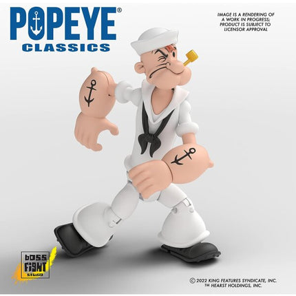 Popeye Classics: Popeye (White Salior Suit Version) 1:12 Scale Action Figure