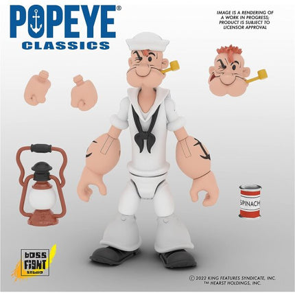 Popeye Classics: Popeye (White Salior Suit Version) 1:12 Scale Action Figure