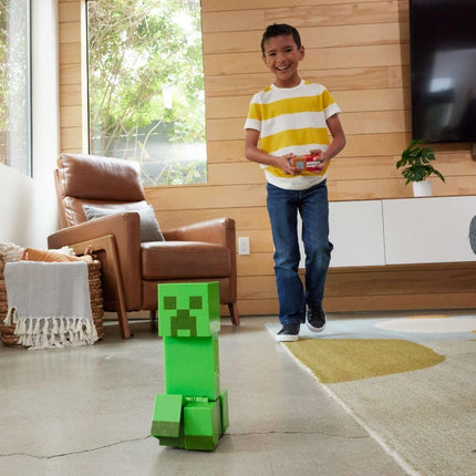 Mattel Minecraft Exploding RC Creeper with Lights & Sounds, 10 Explosion Particles, Game-Authentic Movement & DLC Code