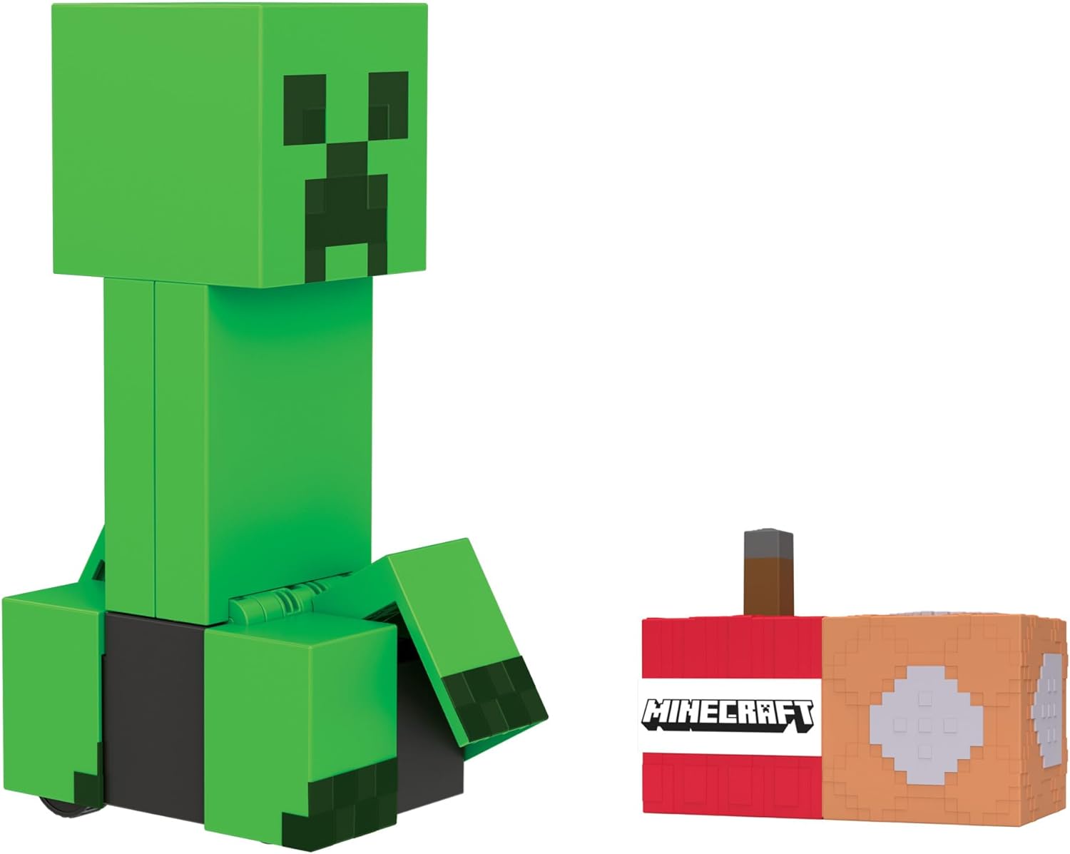 Mattel Minecraft Exploding RC Creeper with Lights & Sounds, 10 Explosion Particles, Game-Authentic Movement & DLC Code