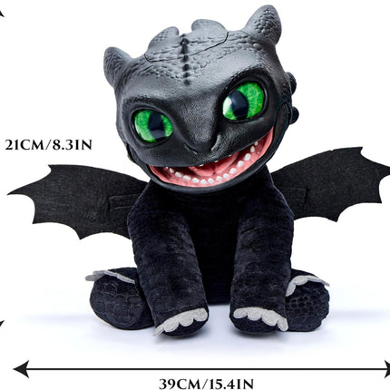 How To Train Your Dragon Toothless Puppetronic by RealFX, 50+ Action & Sounds, 10" High Plush