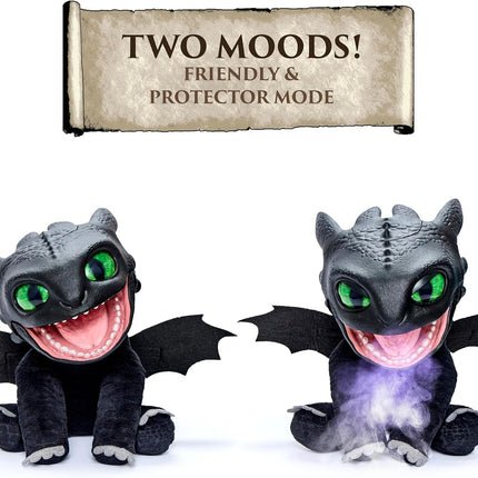 How To Train Your Dragon Toothless Puppetronic by RealFX, 50+ Action & Sounds, 10" High Plush