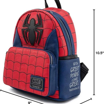 Loungefly Marvel Spider Man Classic Cosplay Womens Double Strap Shoulder Bag Purse