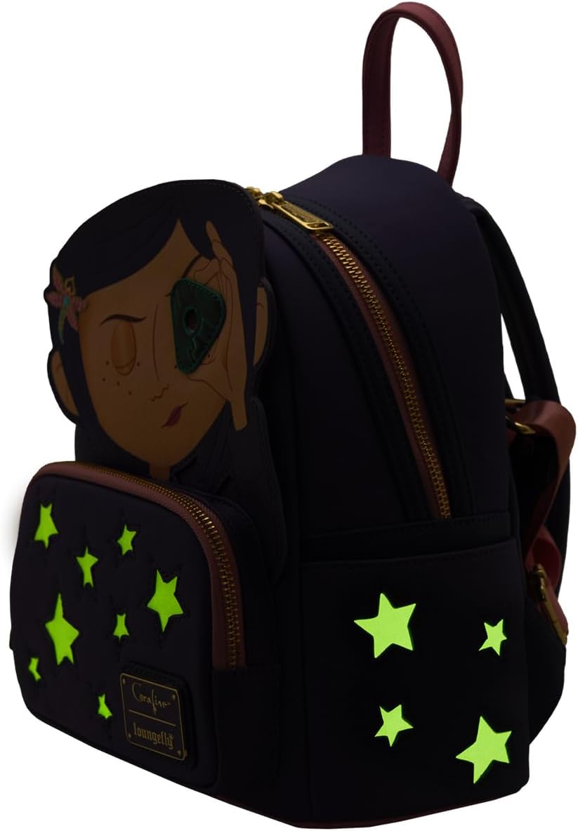 Loungefly Coraline Stars Double Strap Mini Backpack