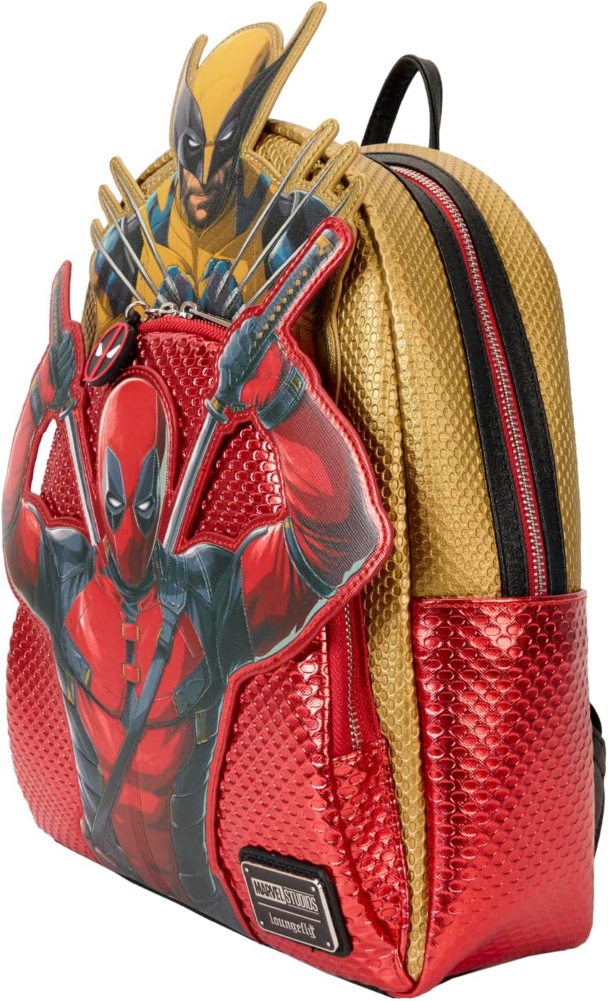 thumbnail image 2 of Loungefly Marvel Deadpool 3 Mini Backpack - Official Licensed Character Bag 2 of 9
